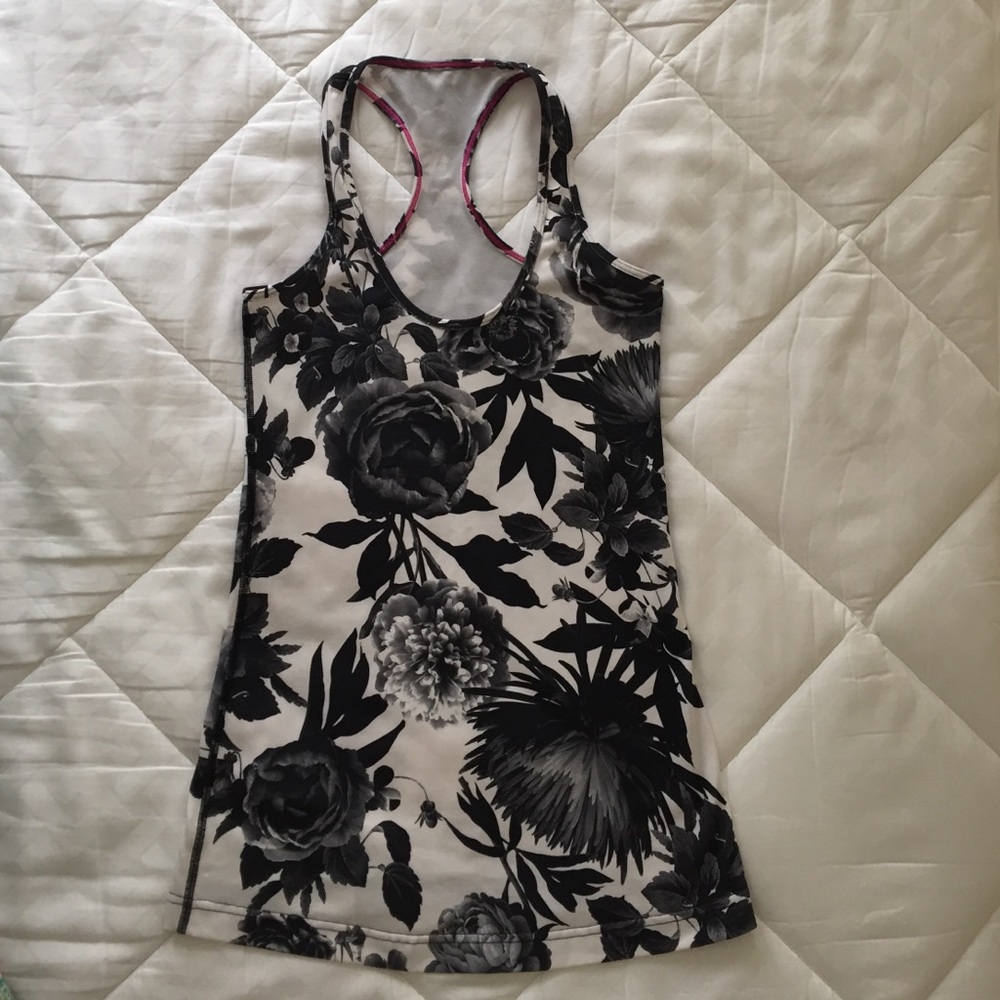 Lululemon brisk bloom floral racerback tank top EUC rare/ discontinued
